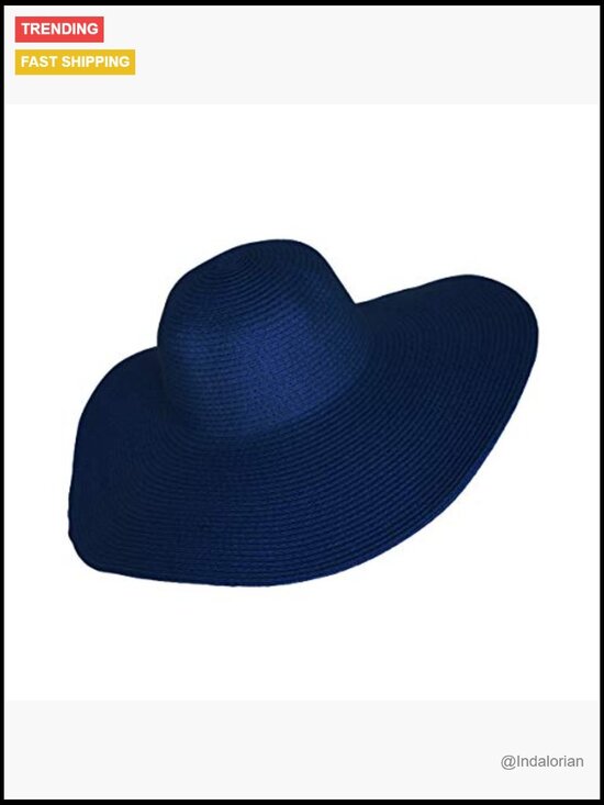 Wide Brim Straw Floppy Sun Hat UPF 50 Beach